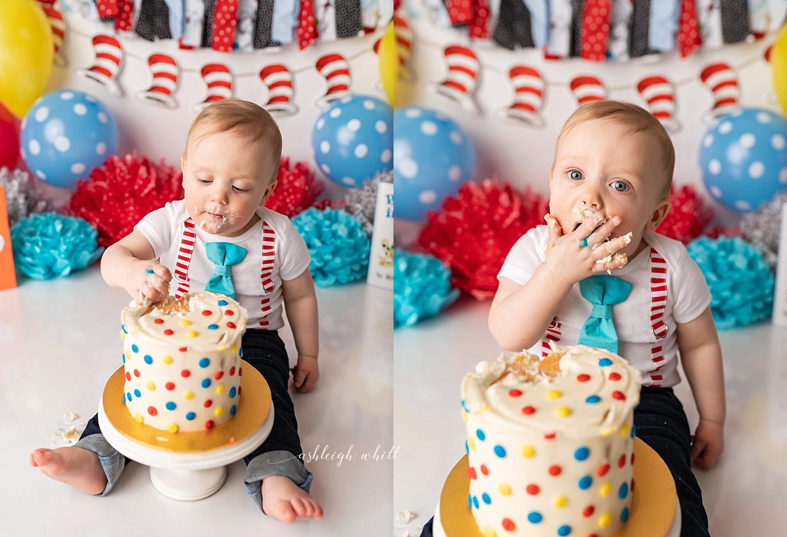 Sam is One - Cleveland Smash Cake Photos | Ashleigh Whitt
